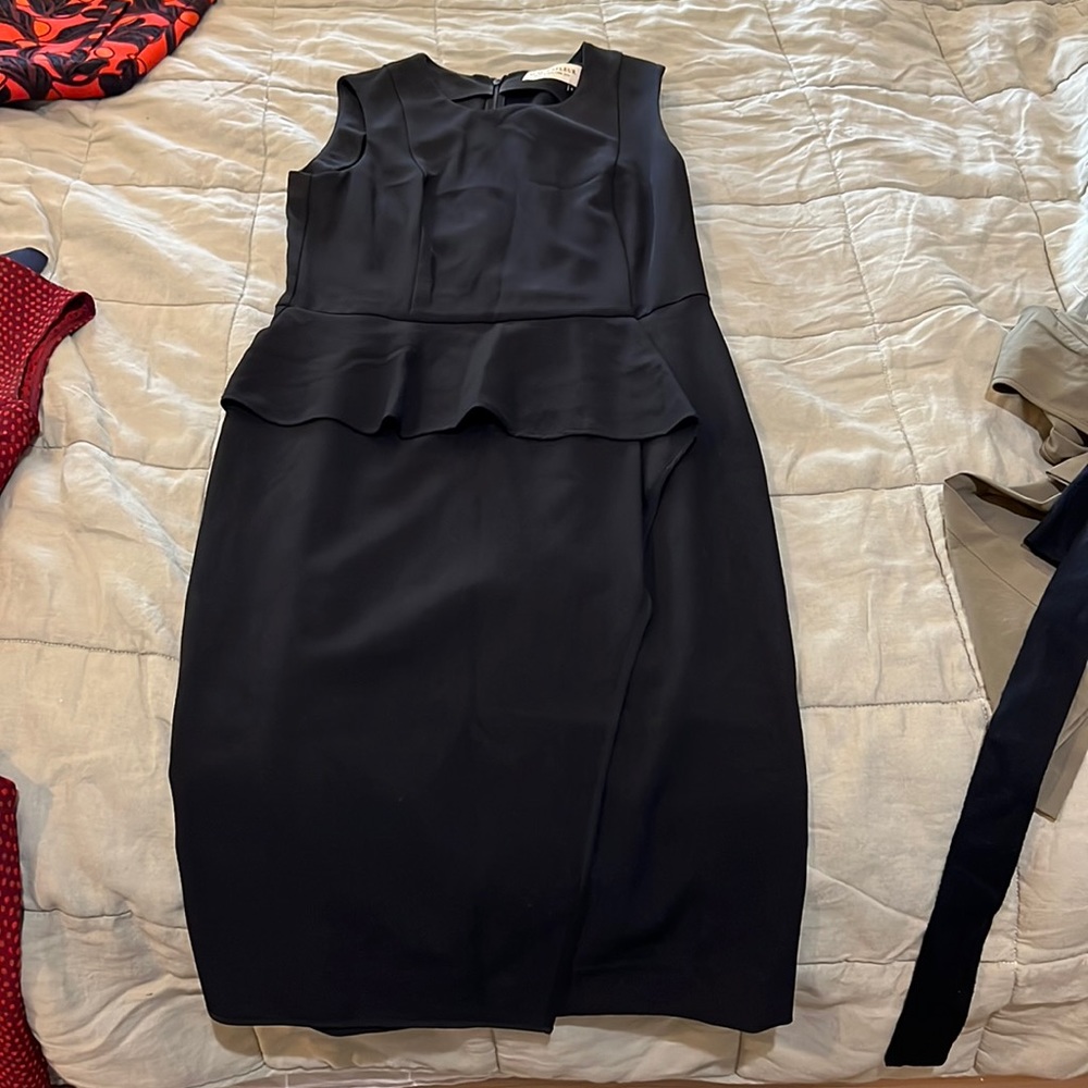 M.M. Lafleur Black Peplum Dress